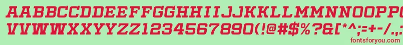 SlabbyPricesItalic Font – Red Fonts on Green Background