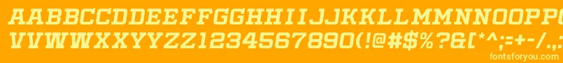 SlabbyPricesItalic Font – Yellow Fonts on Orange Background