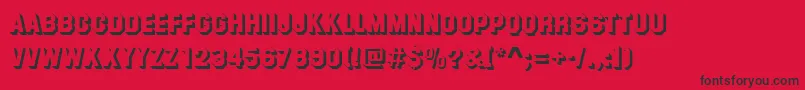 SummitShadowRegular Font – Black Fonts on Red Background