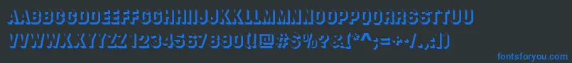 SummitShadowRegular Font – Blue Fonts on Black Background