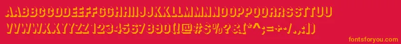 SummitShadowRegular Font – Orange Fonts on Red Background