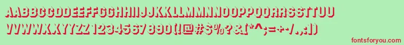 Шрифт SummitShadowRegular – красные шрифты на зелёном фоне