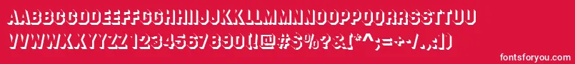 フォントSummitShadowRegular – 赤い背景に白い文字