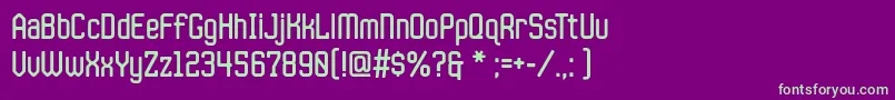 JlsdatagothiccNc-fontti – vihreät fontit violetilla taustalla