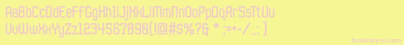 JlsdatagothiccNc Font – Pink Fonts on Yellow Background