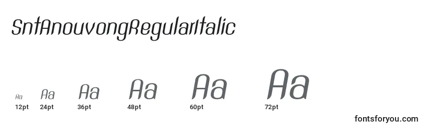 Größen der Schriftart SntAnouvongRegularItalic
