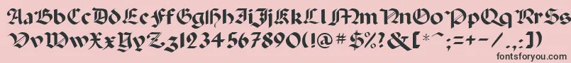 GothicrusBold Font – Black Fonts on Pink Background