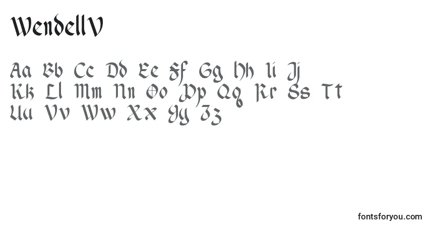 Шрифт WendellV1 – алфавит, цифры, специальные символы