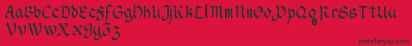 フォントWendellV1 – 赤い背景に黒い文字