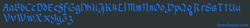 WendellV1 Font – Blue Fonts on Black Background