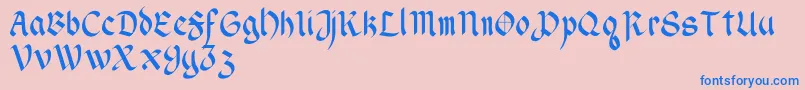 WendellV1 Font – Blue Fonts on Pink Background