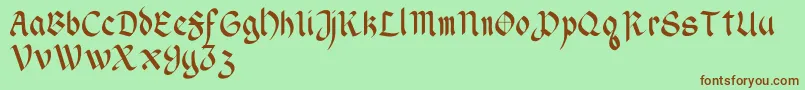 WendellV1 Font – Brown Fonts on Green Background