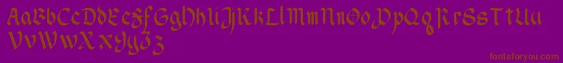 WendellV1-Schriftart – Braune Schriften auf violettem Hintergrund
