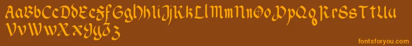 WendellV1 Font – Orange Fonts on Brown Background