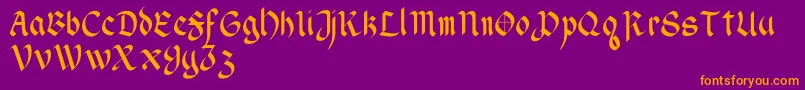 WendellV1 Font – Orange Fonts on Purple Background