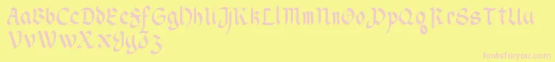 WendellV1 Font – Pink Fonts on Yellow Background