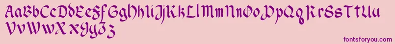 WendellV1 Font – Purple Fonts on Pink Background