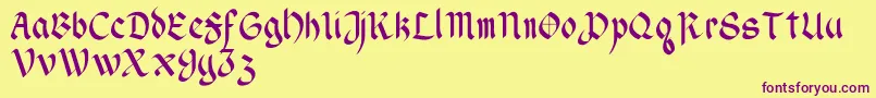 WendellV1 Font – Purple Fonts on Yellow Background