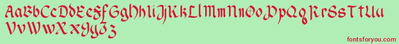 フォントWendellV1 – 赤い文字の緑の背景