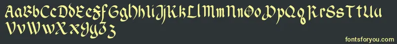 WendellV1 Font – Yellow Fonts on Black Background