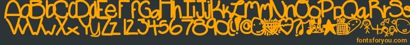 Fonty Font – Orange Fonts on Black Background