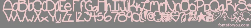 Fonty Font – Pink Fonts on Gray Background