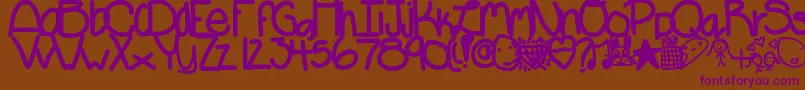 Fonty Font – Purple Fonts on Brown Background