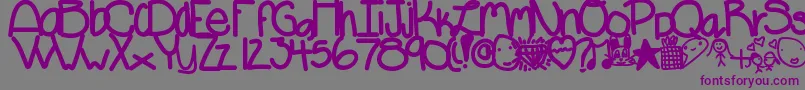 Fonty Font – Purple Fonts on Gray Background