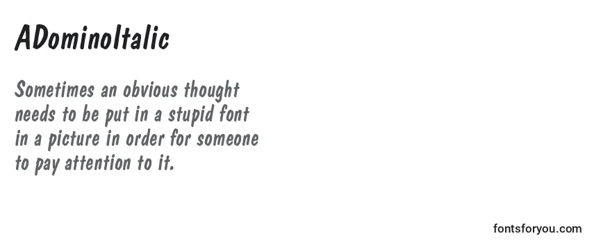 Review of the ADominoItalic Font