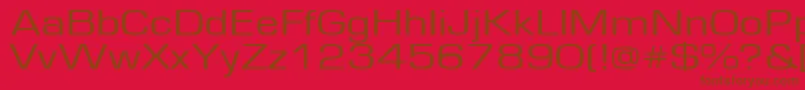 Europe130n-Schriftart – Braune Schriften auf rotem Hintergrund