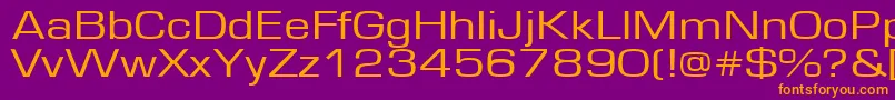 Europe130n Font – Orange Fonts on Purple Background