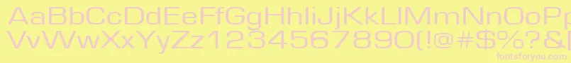 Europe130n Font – Pink Fonts on Yellow Background