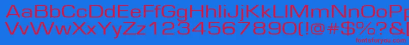 Europe130n Font – Red Fonts on Blue Background