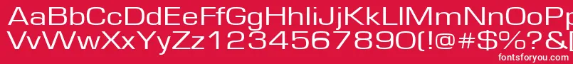 Europe130n-Schriftart – Weiße Schriften auf rotem Hintergrund