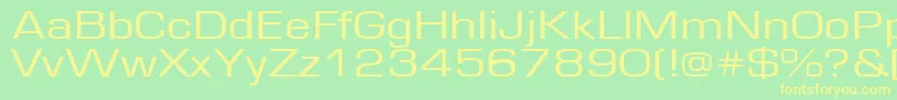 Europe130n Font – Yellow Fonts on Green Background