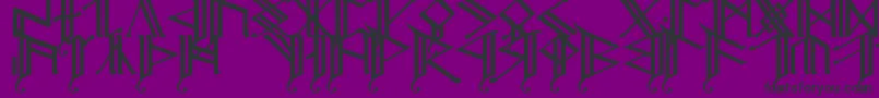 フォントErebcap2 – 紫の背景に黒い文字