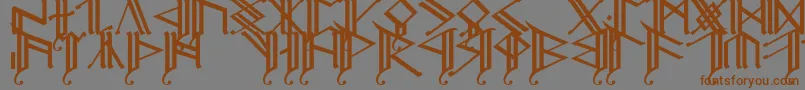 Erebcap2-Schriftart – Braune Schriften auf grauem Hintergrund