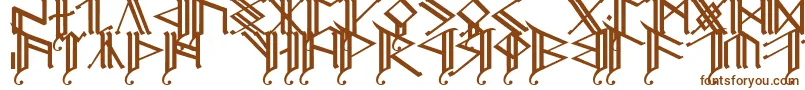 Erebcap2-Schriftart – Braune Schriften auf weißem Hintergrund