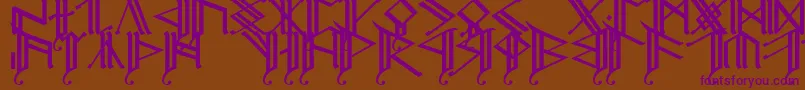 Erebcap2 Font – Purple Fonts on Brown Background