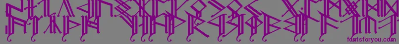 Erebcap2 Font – Purple Fonts on Gray Background