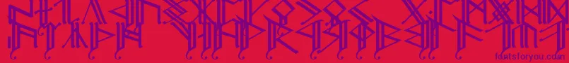 Erebcap2-Schriftart – Violette Schriften auf rotem Hintergrund