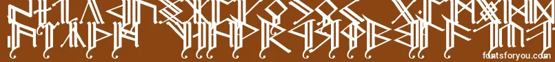 フォントErebcap2 – 茶色の背景に白い文字