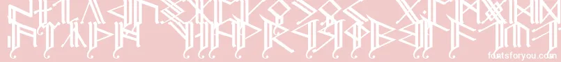 Erebcap2-Schriftart – Weiße Schriften auf rosa Hintergrund