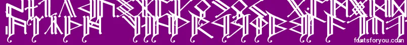 Erebcap2-fontti – valkoiset fontit violetilla taustalla