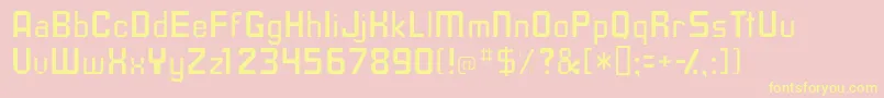 Tavisssk Font – Yellow Fonts on Pink Background