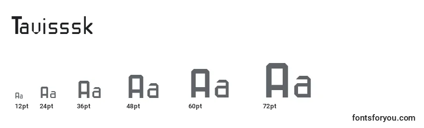 Размеры шрифта Tavisssk
