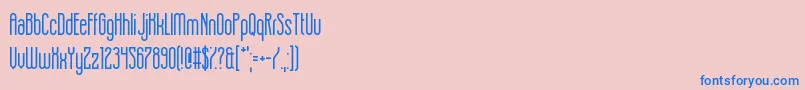 HotThinRoof Font – Blue Fonts on Pink Background