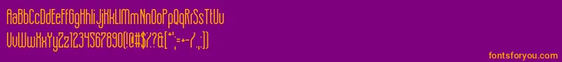 HotThinRoof Font – Orange Fonts on Purple Background