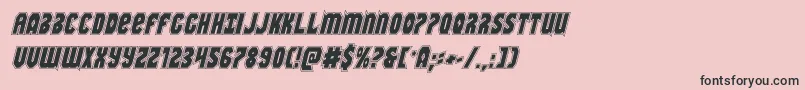 Warnationacadital Font – Black Fonts on Pink Background