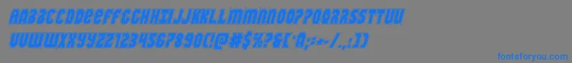 Warnationacadital Font – Blue Fonts on Gray Background